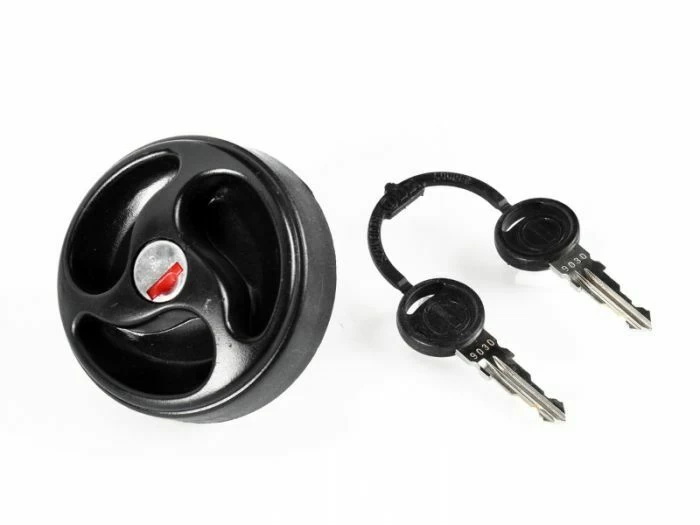 Water Filler Cap & Key - Lockable Black