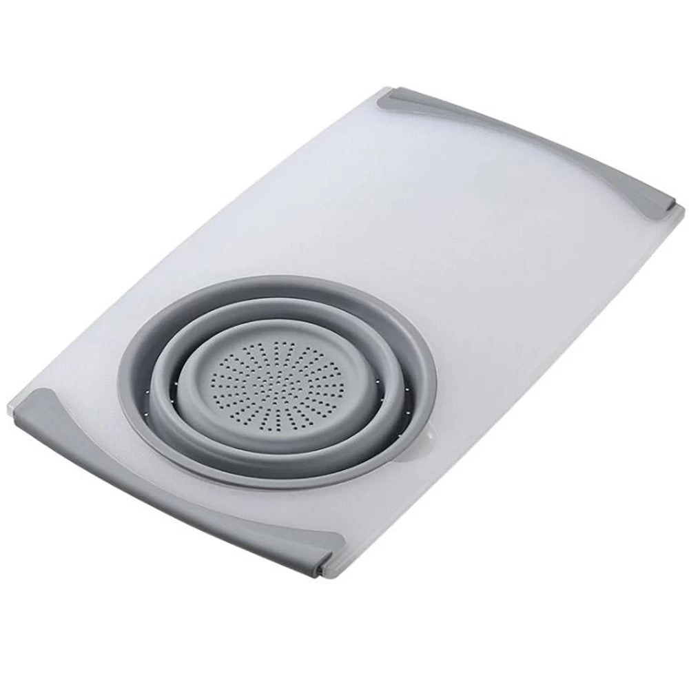 The RV Factory Cutting Board With Collapsible Strainer - Image 2