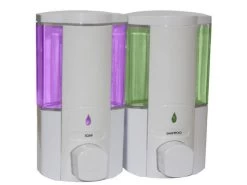 Soap Dispenser Double 400ml X 2 White And Clear
