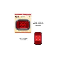 LED Auotlamps 133 Series 12-24V Combo Lamp Stop/Tail/Reflec With Rubber Gromet/Plug