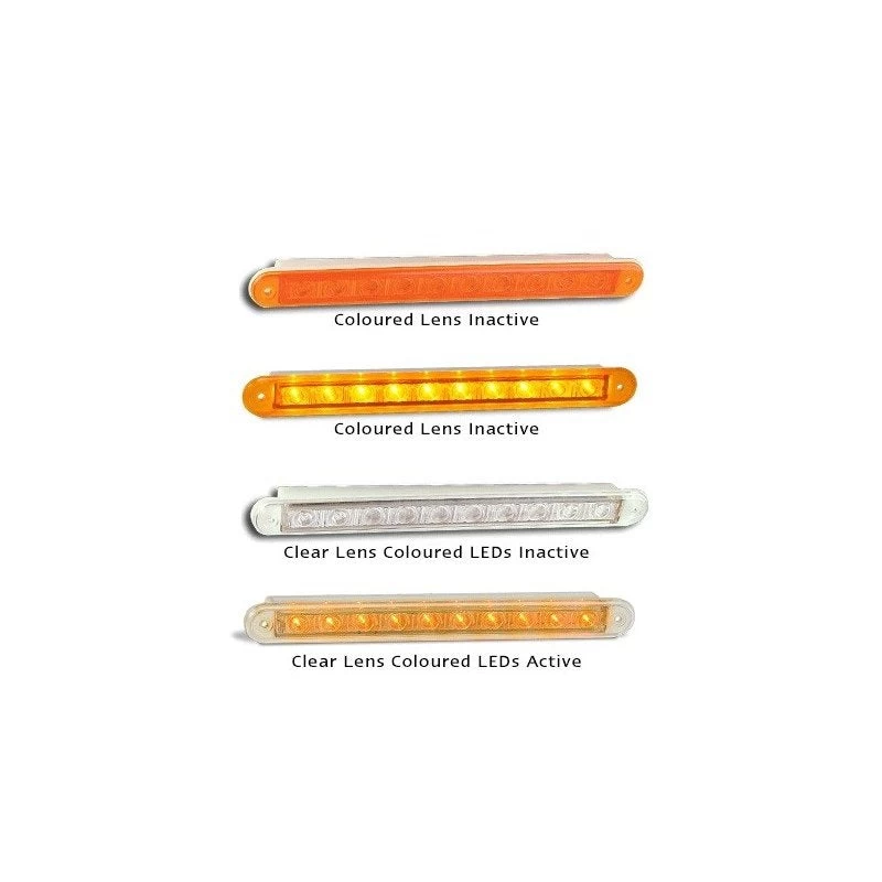 LED Autolamps 235 Series 12V LED Rear Indicator Lamp Coloured Lens - Amber