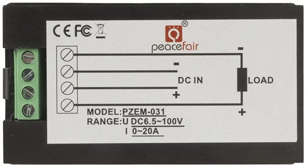 20A DC Power Meter With Built In Shunt - Image 2