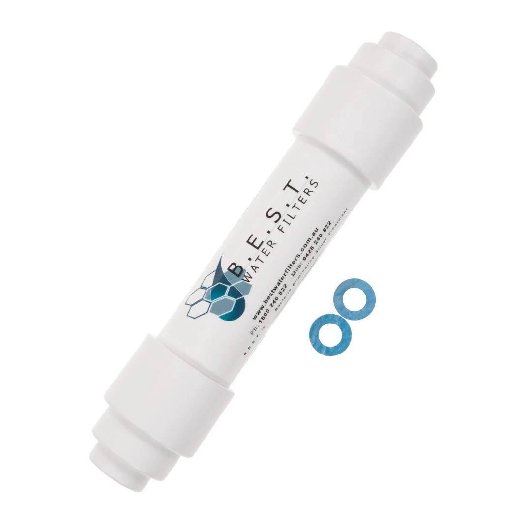 B.E.S.T. Inline Water Filter 3/4 Bsp Threads Bare Connections