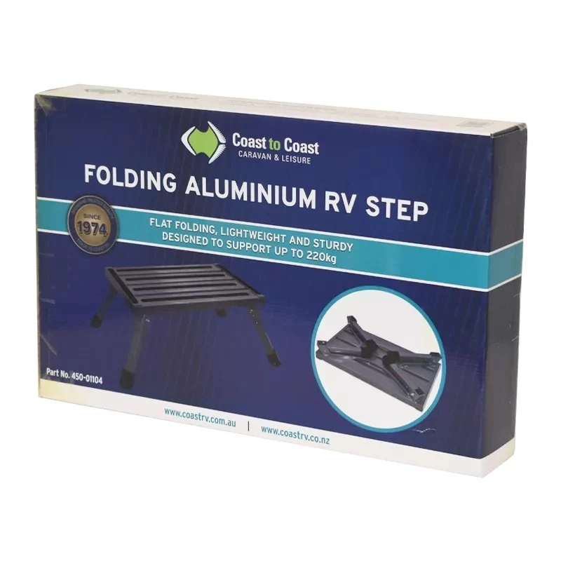 Coast Folding Aluminuim RV Step (220kg Capacity) - Image 3
