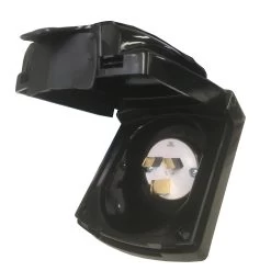 Clipsal 15AMP Inlet External New Style - Black Cli435Vfs15Bk