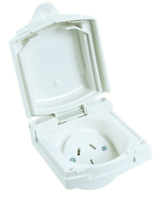 Clipsal 10AMP Outlet External New Style - White V435Vfwe