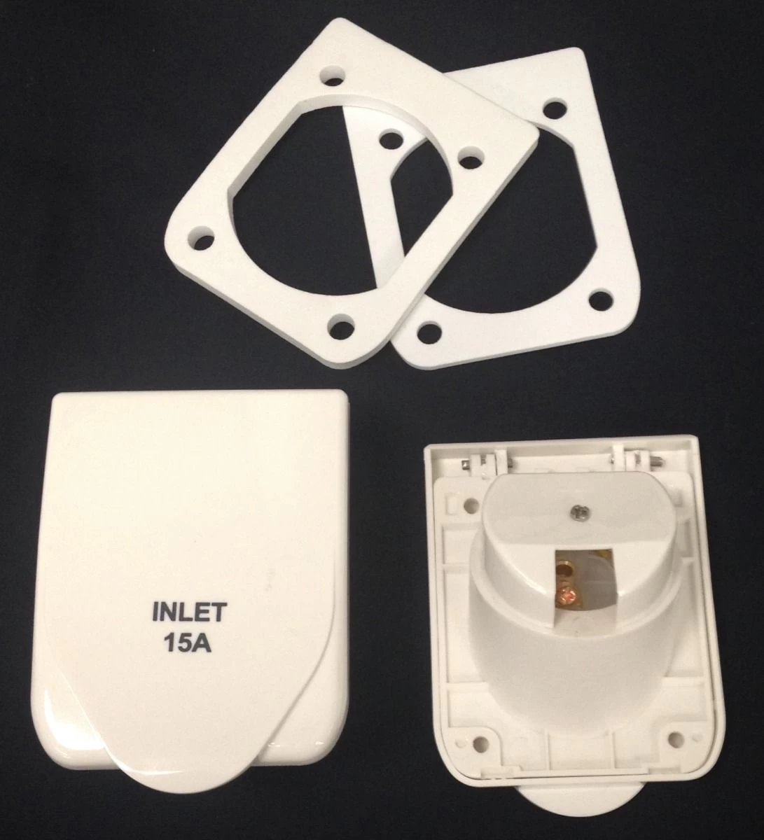 15A Power Inlet Socket - White .Il15 - Image 2