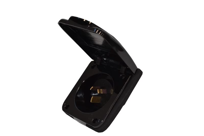 15A Power Inlet Socket - Black .Il15/B