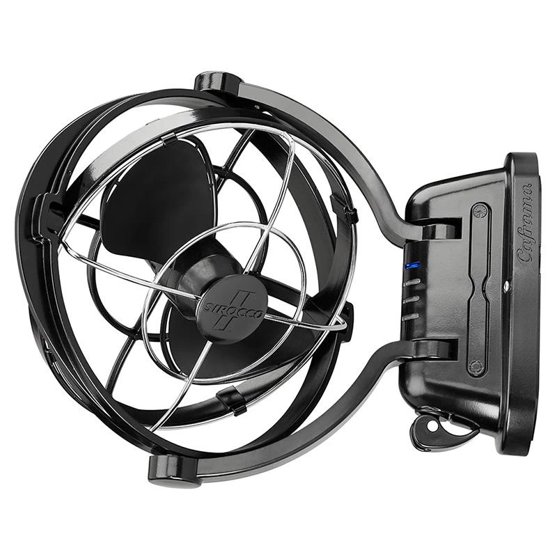 Sirocco II Cabin Fan - 3 Speed - 12V/24V - 18cm (Black)