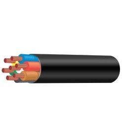 3mm 7 Core Trailer Cable Black Per Metre