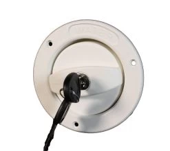 Lockable Water Filler White - 25mm Outlet