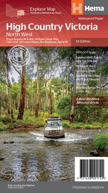 Hema The Victorian High Country - North Western Map 1st Edition