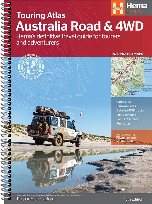Hema Australia Road & 4WD Atlas 13th Edition Spiral Bound