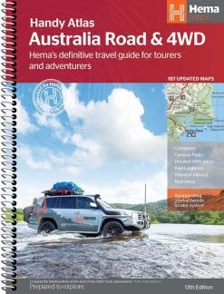 Hema Australia Road & 4WD Handy Atlas 13th Edition Spiral Bound