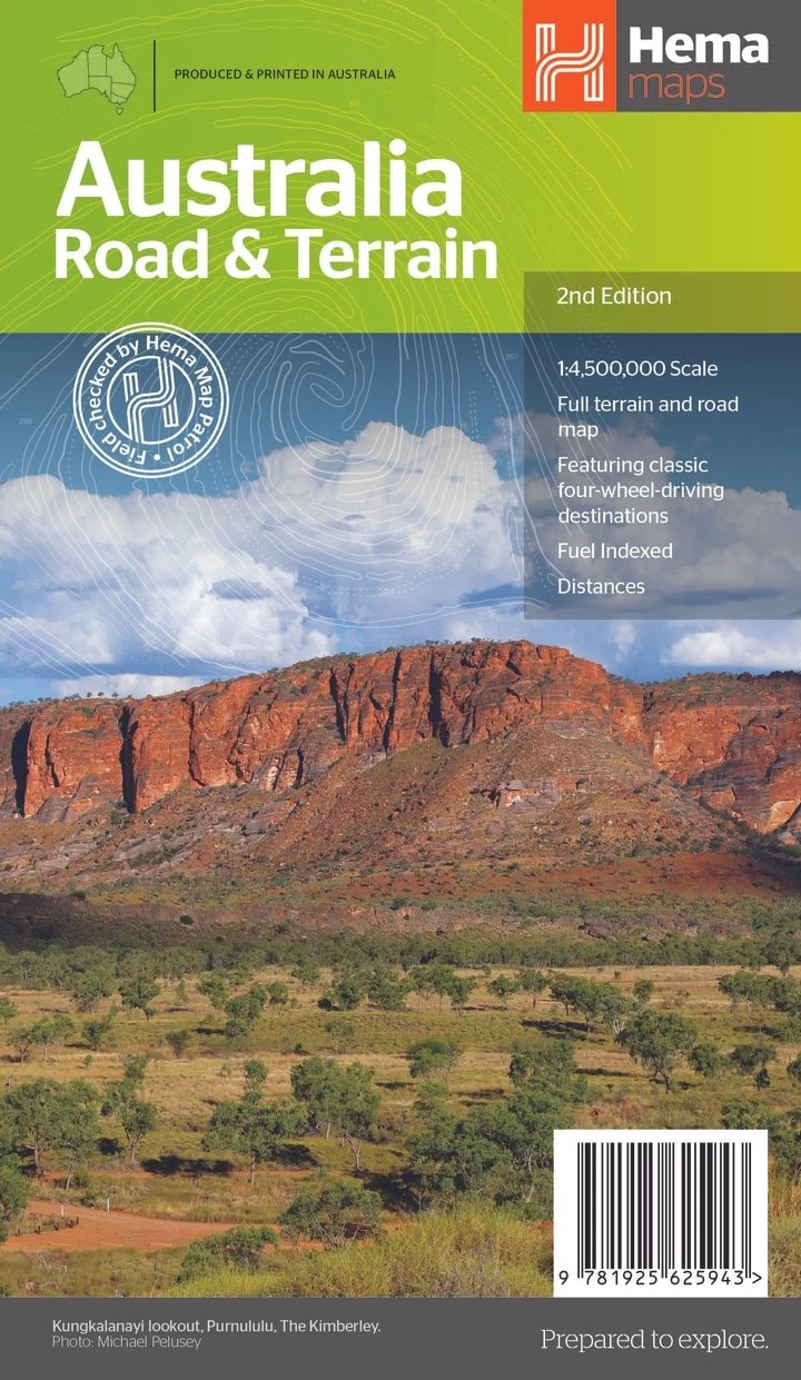 Hema Australia Road & Terrain Map 2nd Edition