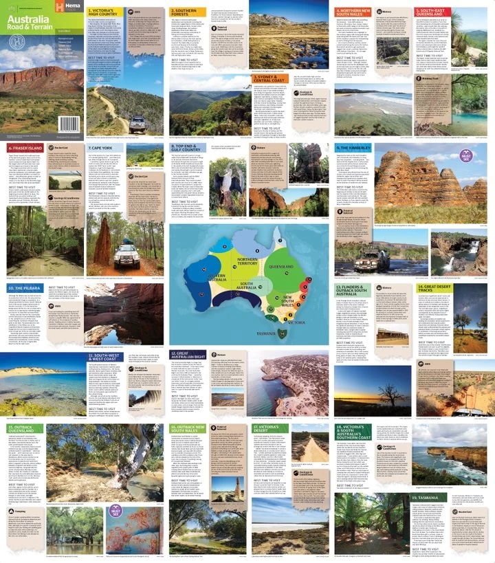 Hema Australia Road & Terrain Map 2nd Edition - Image 3