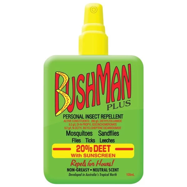 Bushman Plus Pump Pack Insect Repellent 100ml With SPF15+ - 20% Deet