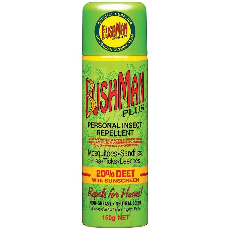 Bushman Plus 150g Aerosol Insect Repellent With SPF15 - 20% Deet