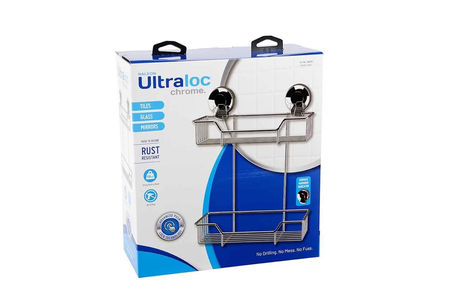 Naleon Ultraloc Chrome 2 Tier Rectangular Caddy