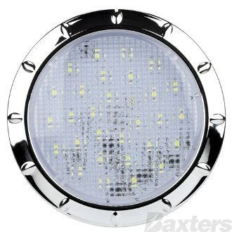 Baxters 12V LED Interior Lamp Round Recessed 100M - Chrome