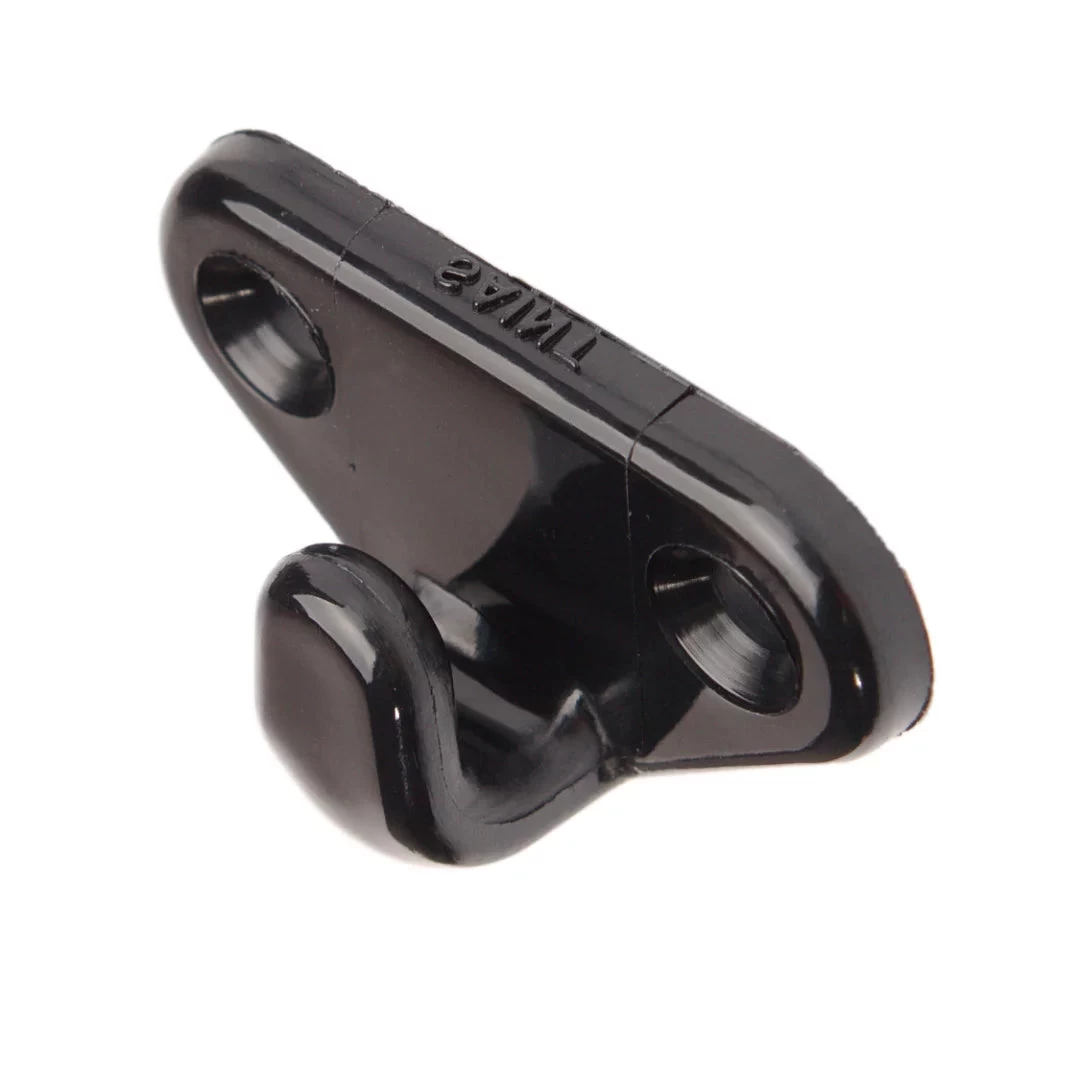 Shock Cord Hook Black Plastic 2 Pack