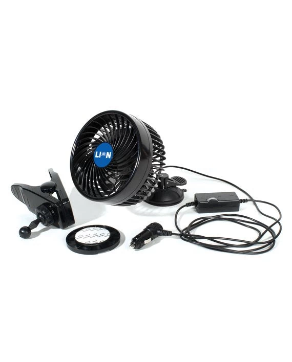 Lion The Hurricane 12V Fan 6" Variable Speed With Clamp/Suction Cup - Image 2