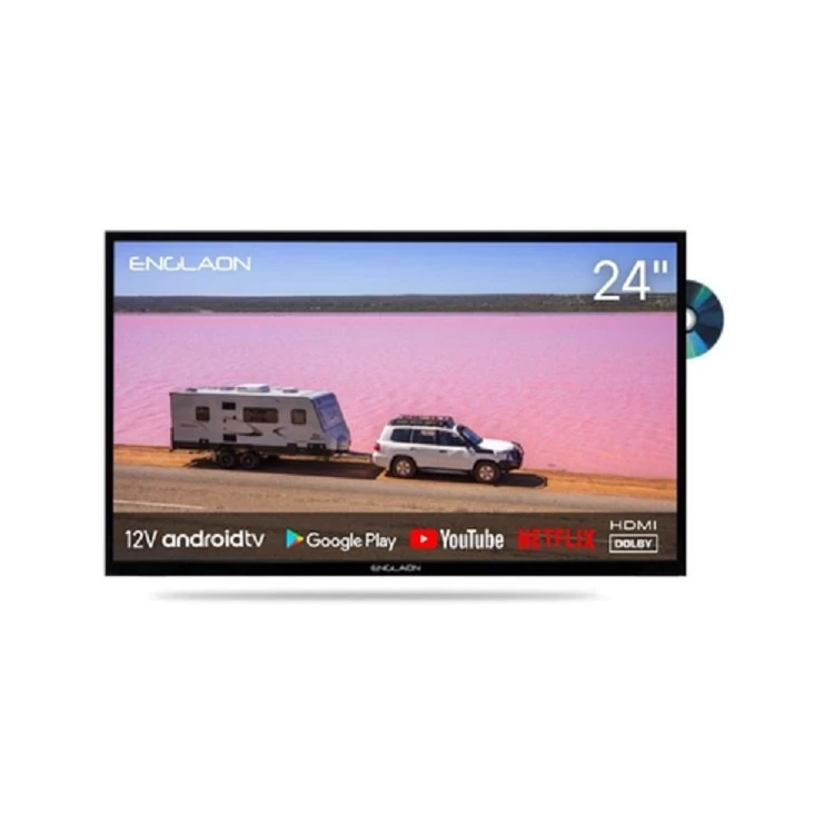 Englaon 24" Full HD Smart TV Android 11 With Chromecast, Bluetooth & DVD 12/240V