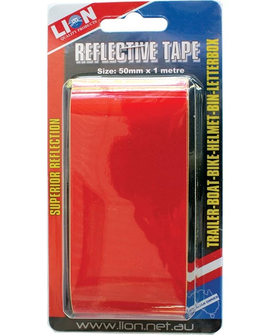 Lion Reflective Tape Red 50mm X 1M