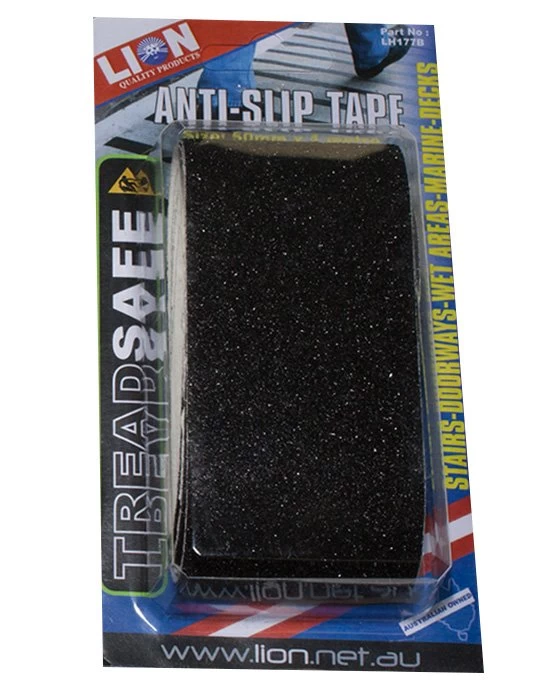 Lion Anti Slip Safety Tape - Black 50mm X 1M