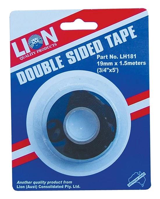 Lion Double Sided Tape, 19mm X 1.5M