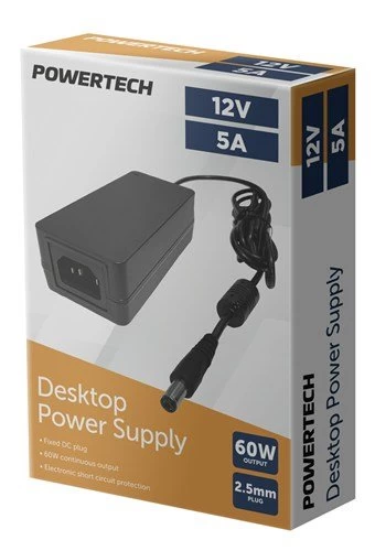 12V DC 5A Desktop Power Supply 2.5mm DC Plug - Image 2