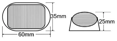 LED Clearance Light Amber 10-30V Clear Lens 60x35mm 2.5mt Lead - Image 2