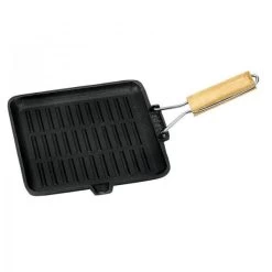 Campfire Square Frypan - Wooden Handle