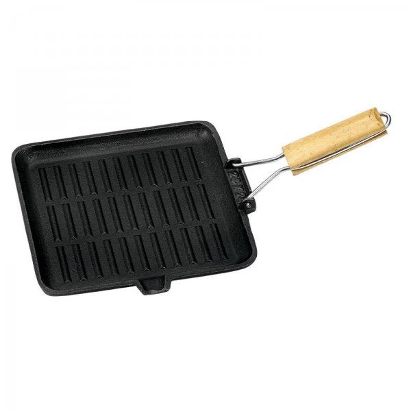 Campfire Square Frypan - Wooden Handle