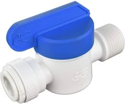 John Guest Speedfit 3/8" OD X 3/8" NPTF Male Shut-Off Valve