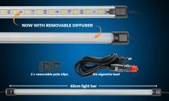 48cm Super Bright LED Light Bar Orange/White W/Cigย Diffusser