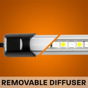 25cm Super Bright LED Light Bar Orange/White Diffusser - Image 3