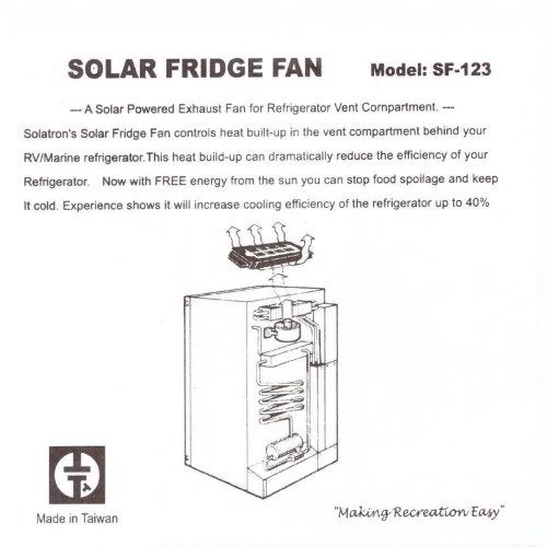 Solar Fridge Fan With Panel - Image 3